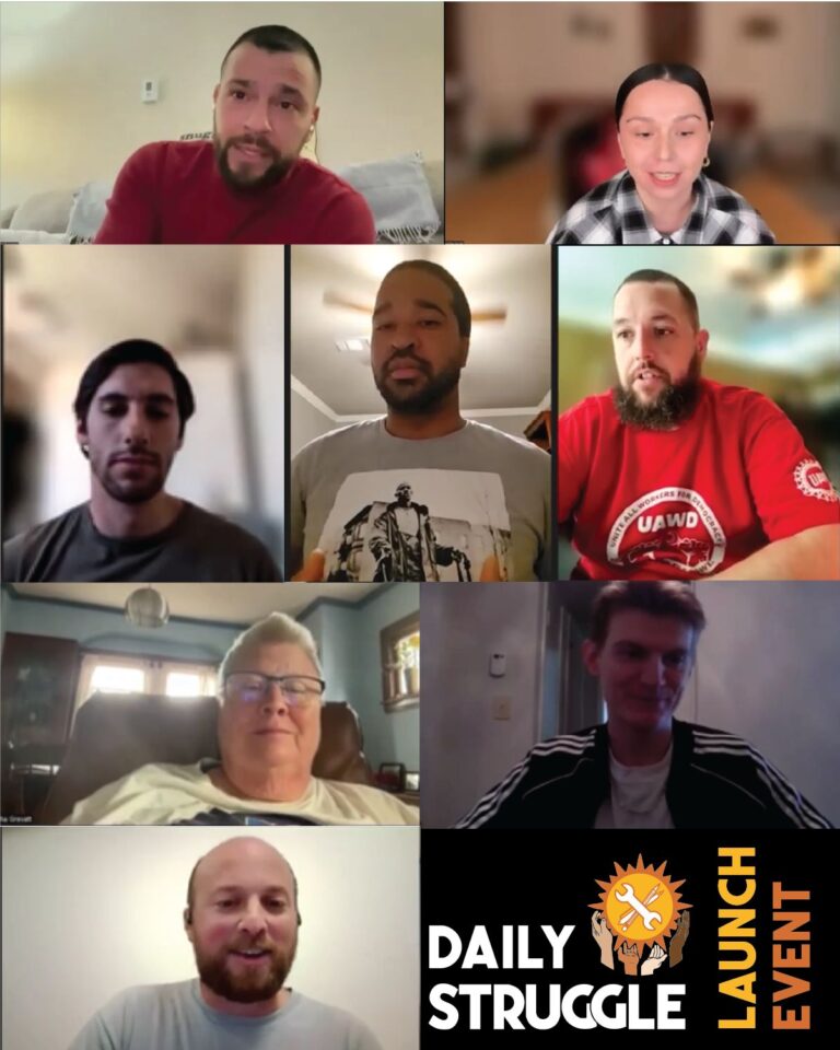 UAWD leaders speak during the Daily Struggle Launch Event