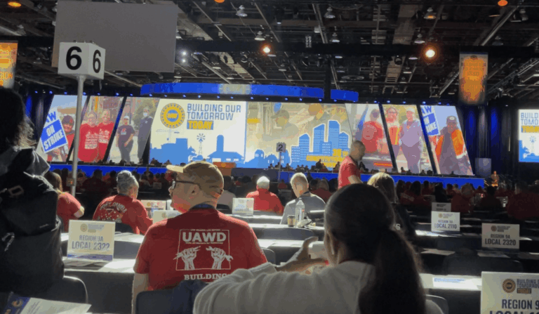UAWD delegates sit amongst their Regional delegations during the 2022 UAW Constitutional Convention.